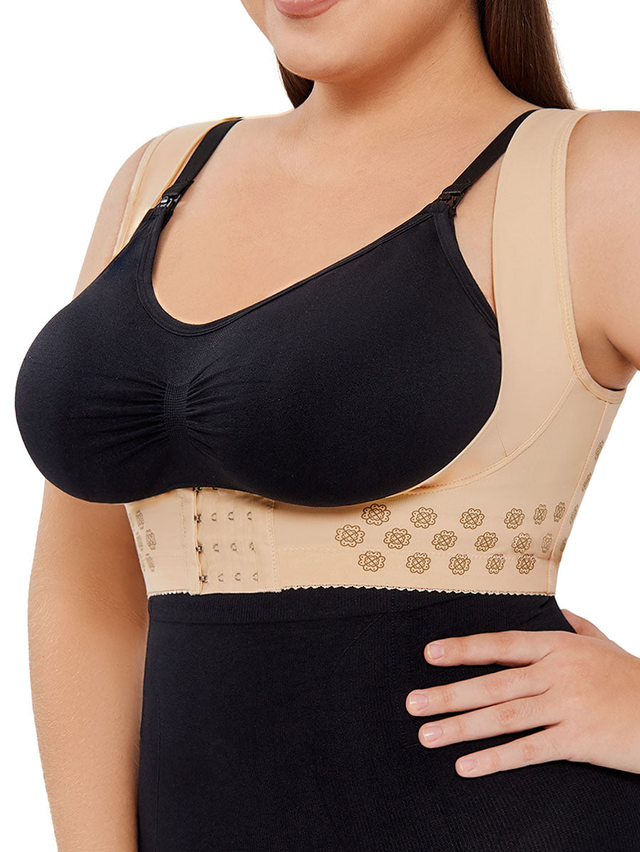 Formstøtte-BH set forfra i beige
